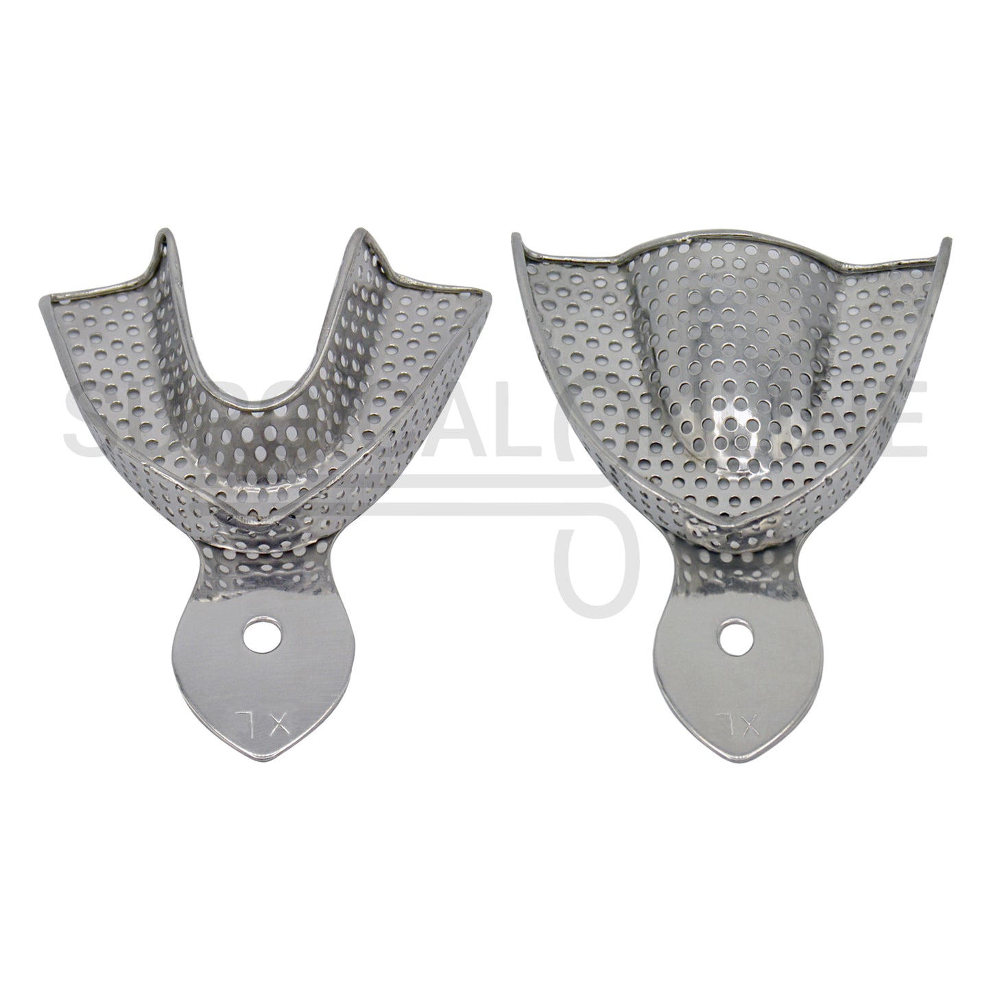 2 Dental Impression Trays Perforated XL Upper & Lower