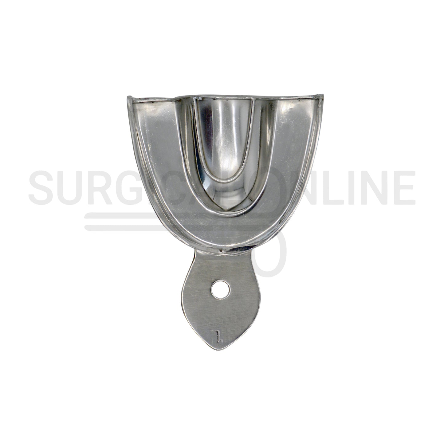 2 Dental Metal Impression Trays Large Upper Lower - Solid