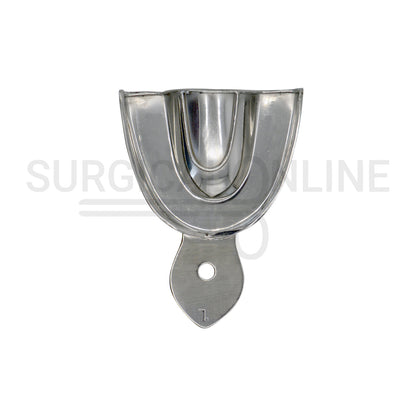 2 Dental Metal Impression Trays Large Upper Lower - Solid