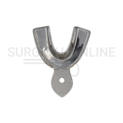 2 Dental Metal Impression Trays Large Upper Lower - Solid