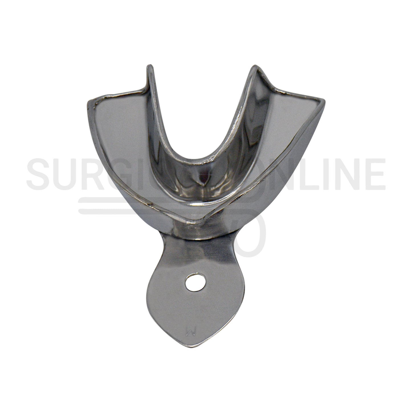 2 Dental Metal Impression Trays Medium Upper Lower - Solid 