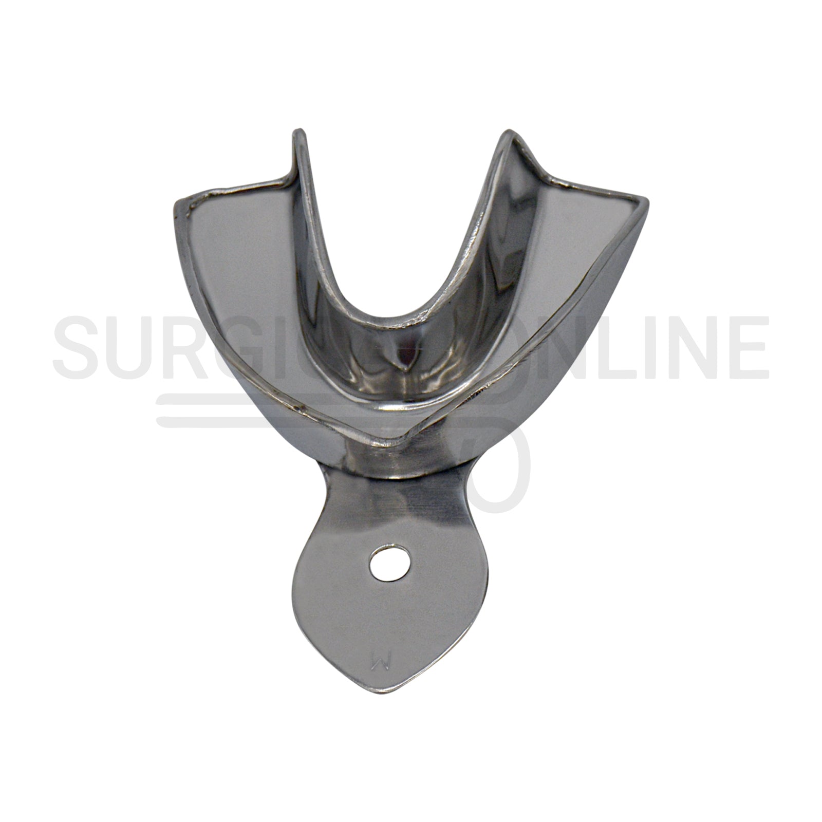 2 Dental Metal Impression Trays Medium Upper Lower - Solid 