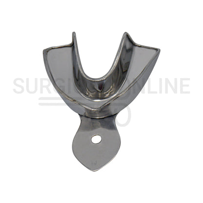 2 Dental Metal Impression Trays Medium Upper Lower - Solid 