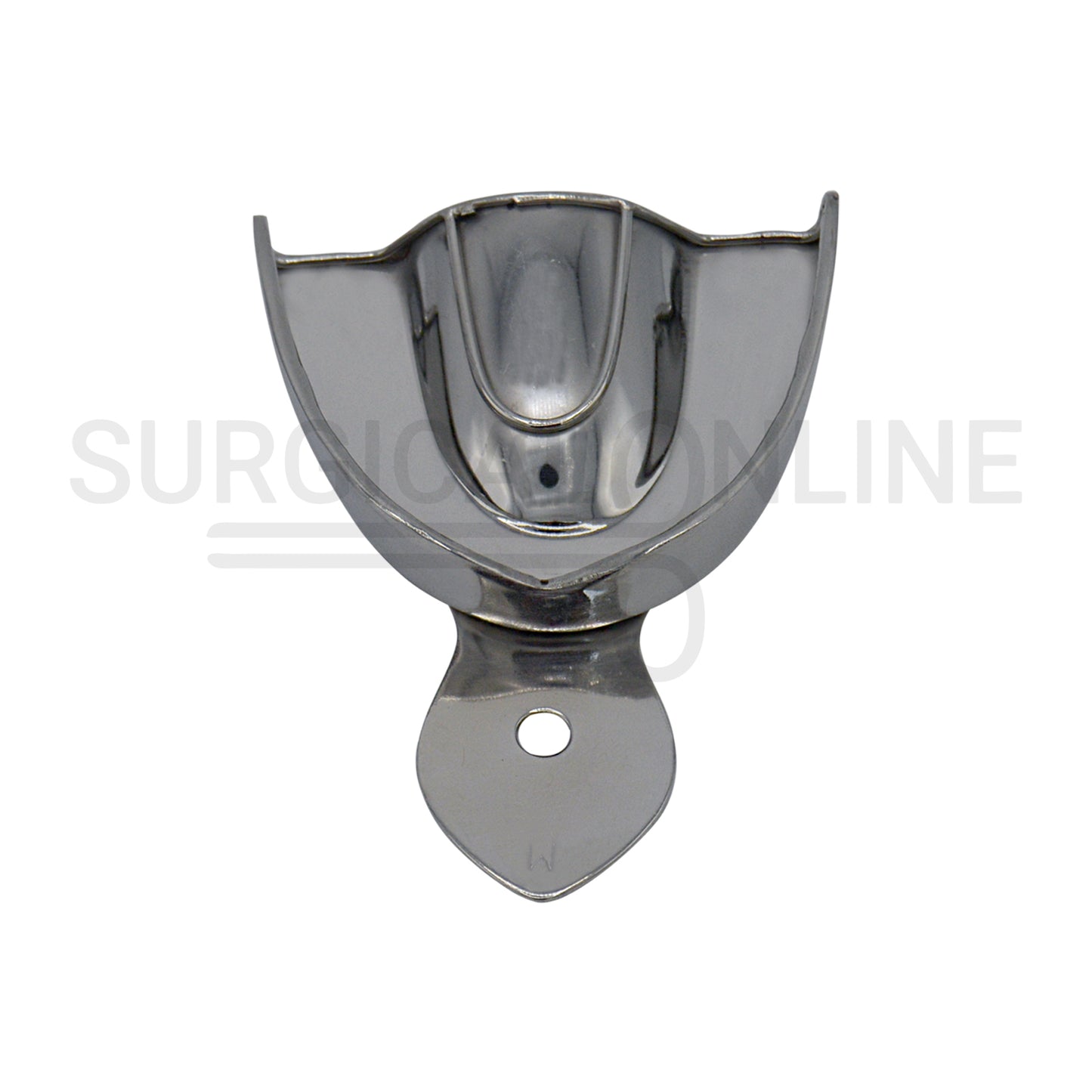 2 Dental Metal Impression Trays Medium Upper Lower - Solid 