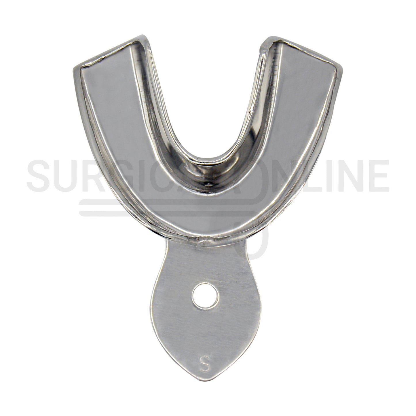 2 Dental Metal Impression Trays Small Upper Lower - Solid 