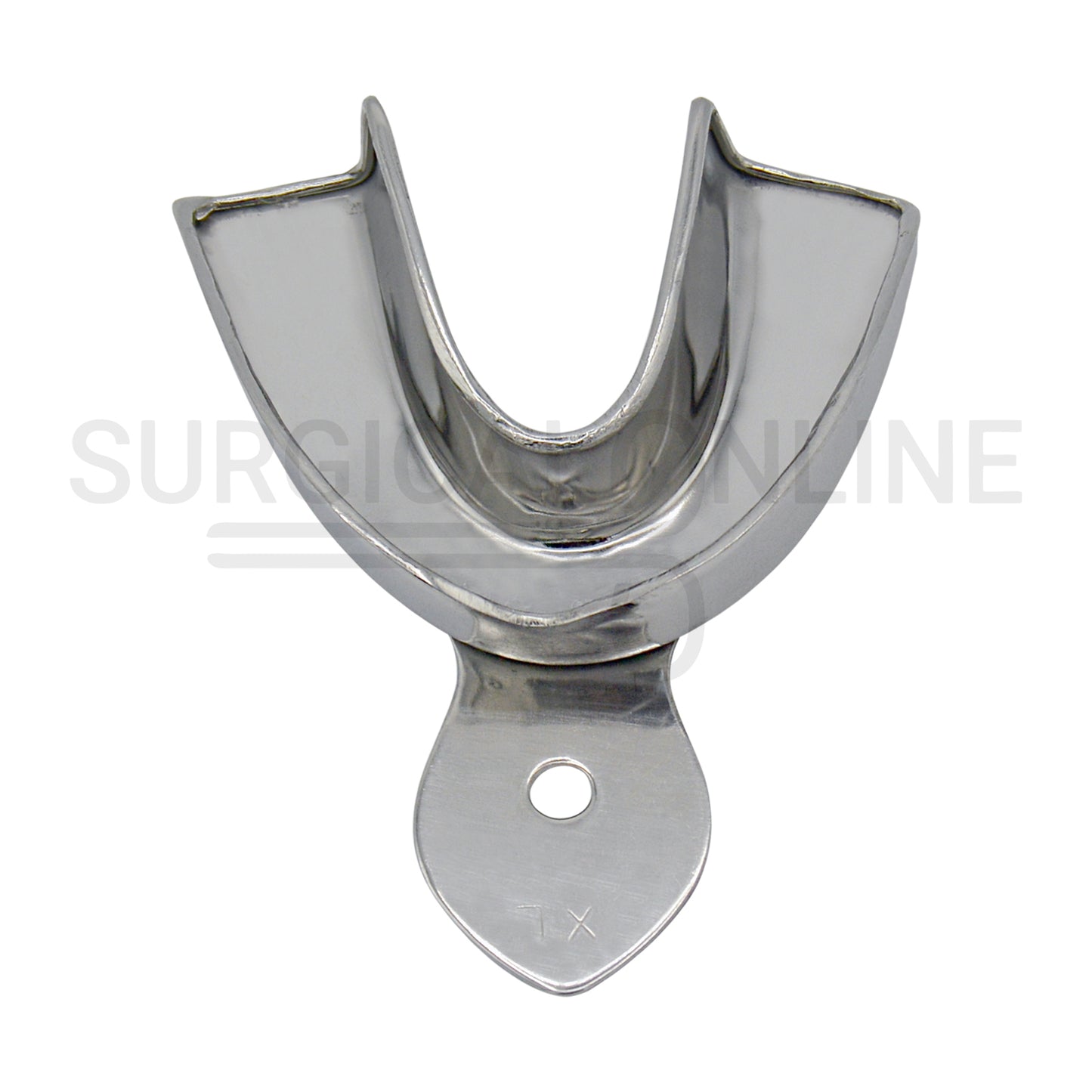 2 Dental Metal Impression Trays X-Large Upper Lower - Solid