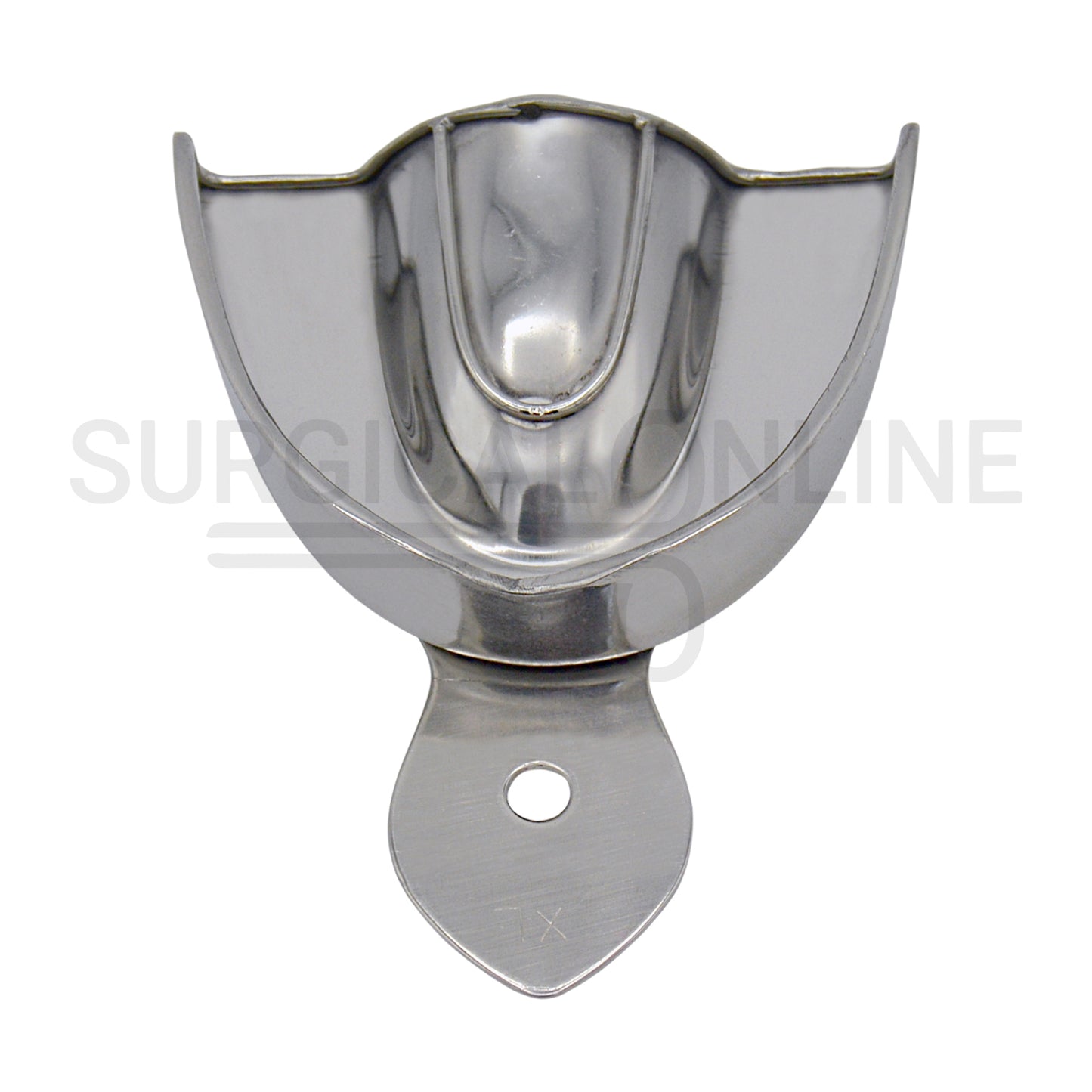 2 Dental Metal Impression Trays X-Large Upper Lower - Solid