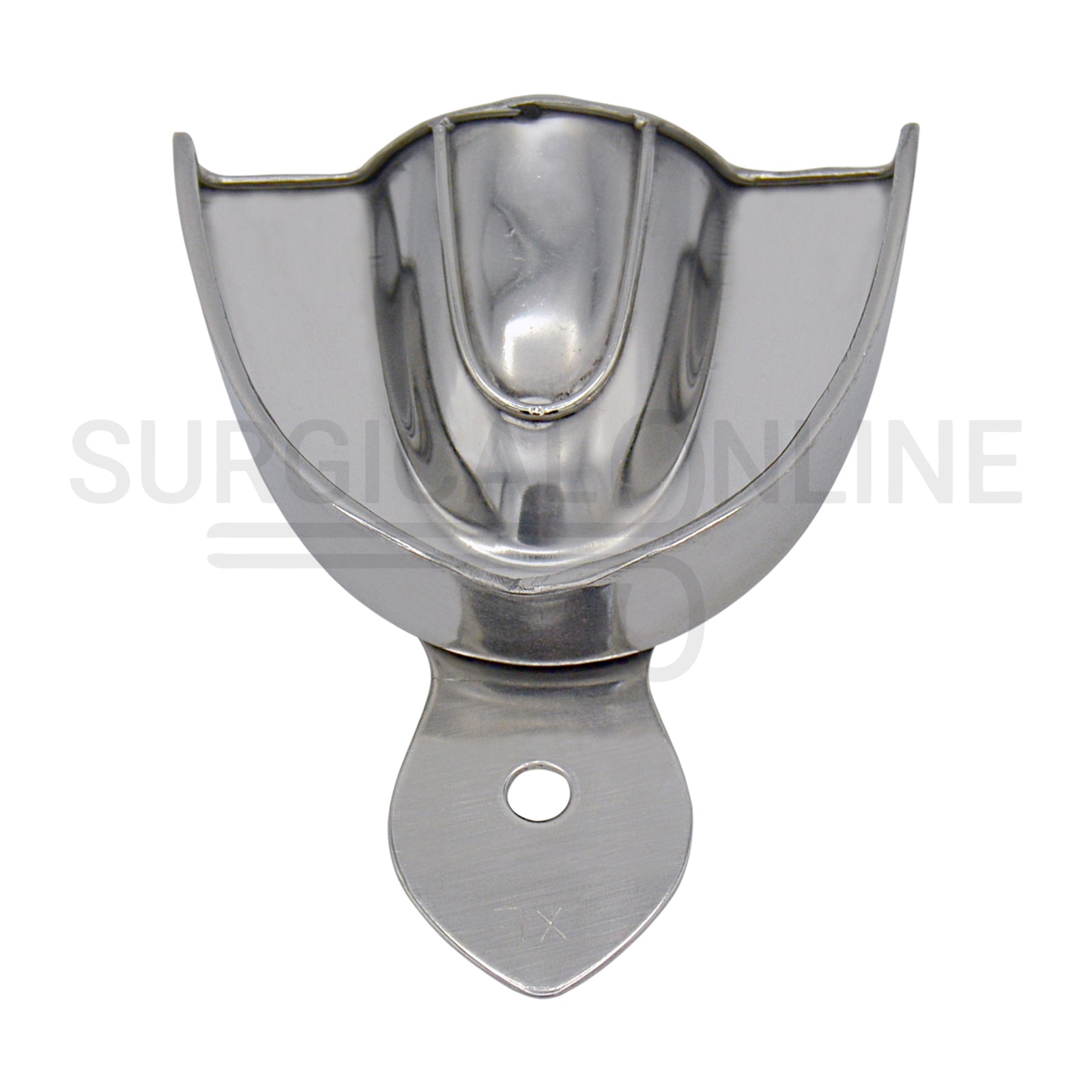 2 Dental Metal Impression Trays X-Large Upper Lower - Solid