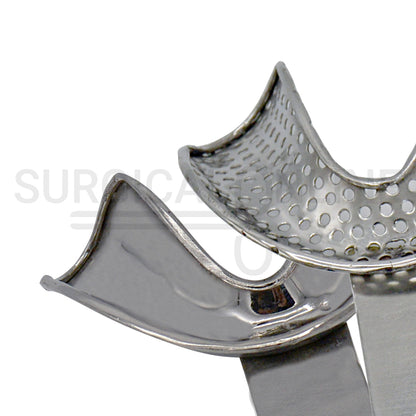 20 Edentulous Dental Impression Tray Set Solid & Perforatted