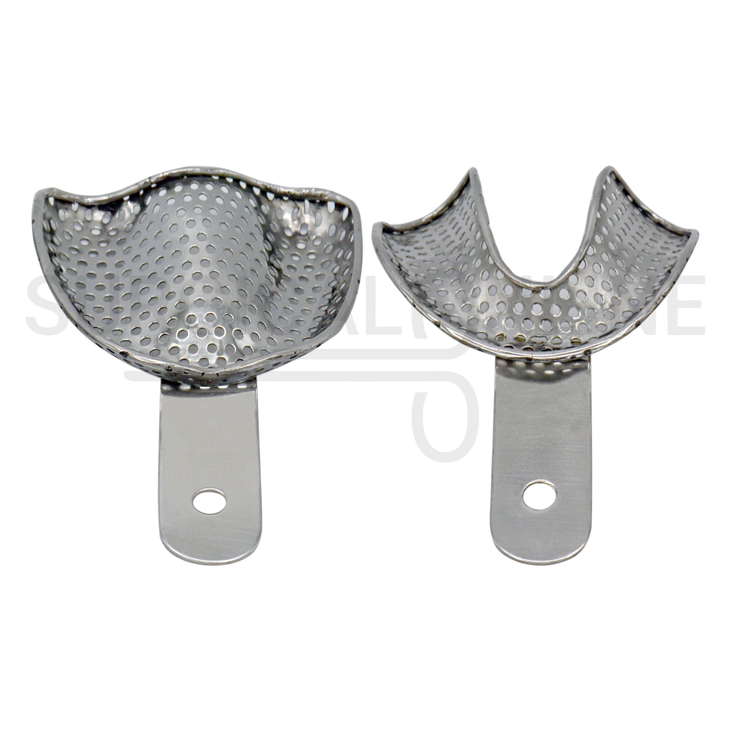 20 Edentulous Dental Impression Trays Set Solid & Perforatted