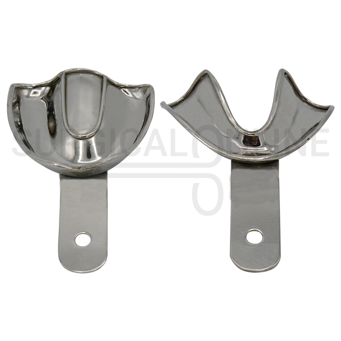 20 Edentulous Dental Impression Trays Set Solid & Perforatted