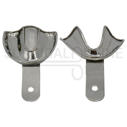 20 Edentulous Dental Impression Trays Set Solid & Perforatted