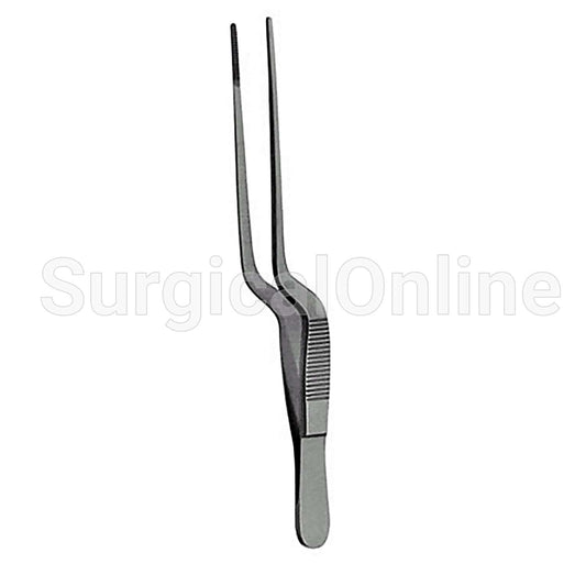Lucae (Jansen) Dressing Forceps Serrated Bayonet Shape, 6.25"