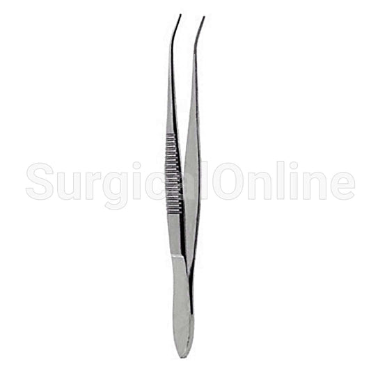 Eye Dressing Forceps Serrated Half Curved. 4.00"