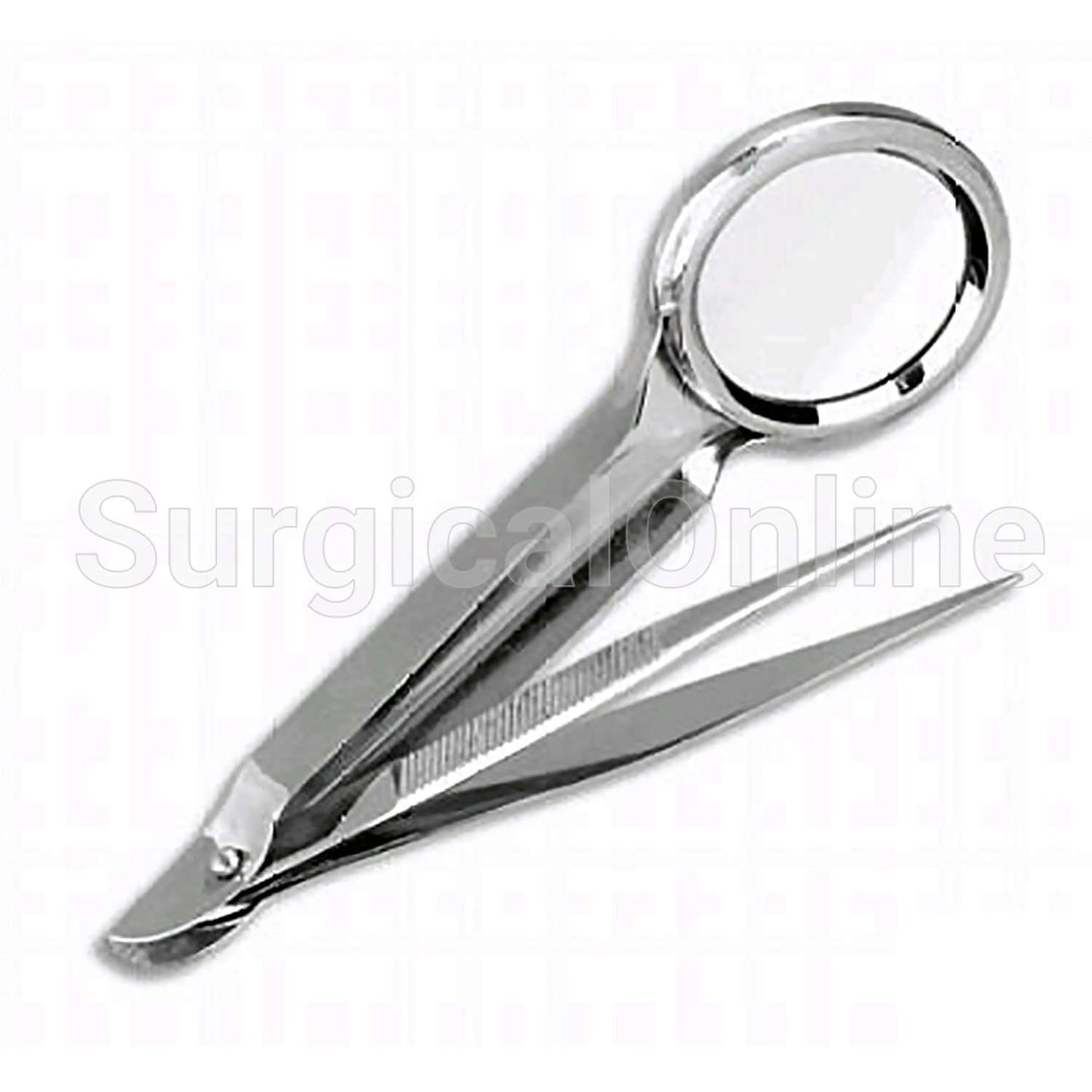 Plain Splinter Forceps With Magnifier