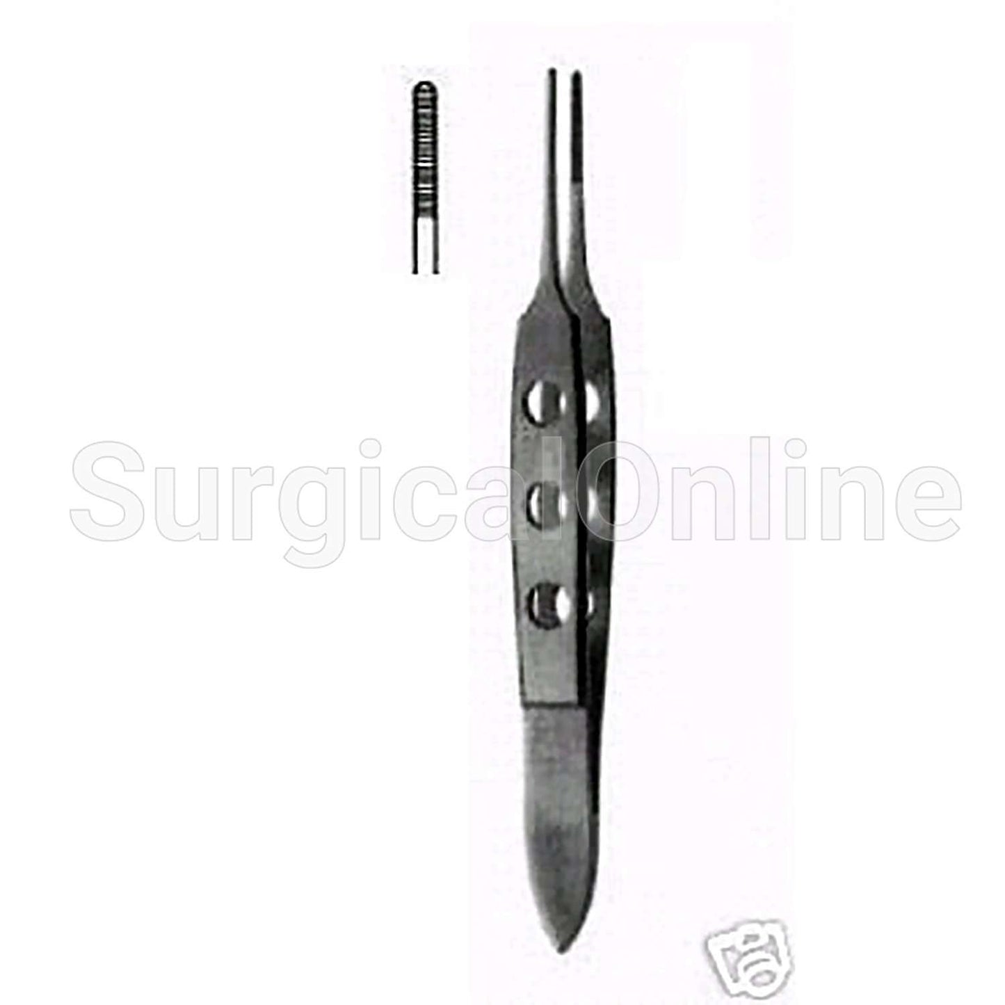 Bishop Harmon Dressing Forceps Serrated 3.50" Delicate 0.5mm Wide Tip