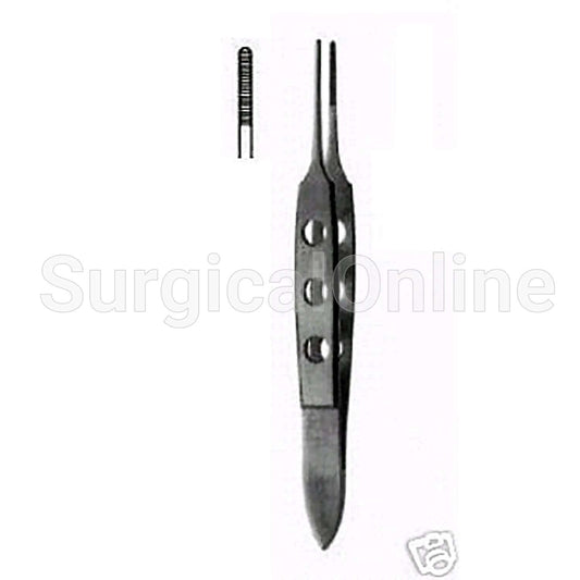 Bishop Harmon Dressing Forceps Serrated 3.50" Delicate 0.5mm Wide Tip