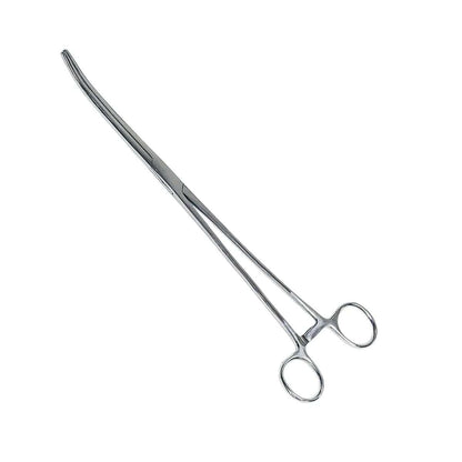 2 Piece Curved & Straight 8" Hemostat Set - Stainless Steel Locking Tweezer Clamps