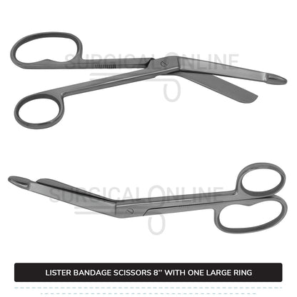 Lister Bandage Scissor 8" with One Large Ring