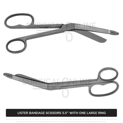 Lister Bandage Scissor 5.5" with One Large Ring