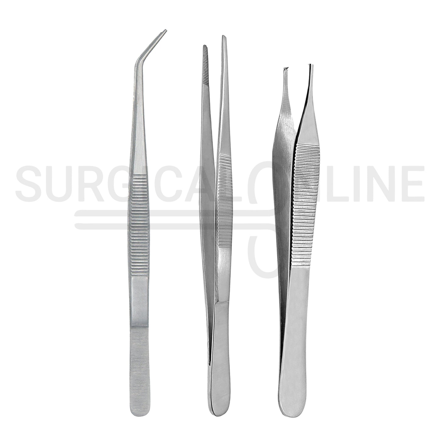 Set of 3 College Tweezer Thumb Dressing & Tissue Forceps
