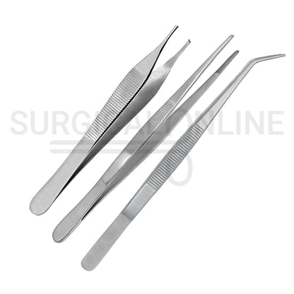 Set of 3 College Tweezer Thumb Dressing & Tissue Forceps