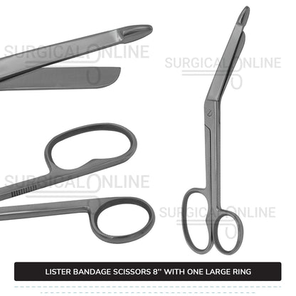 Lister Bandage Scissor 8" with One Large Ring