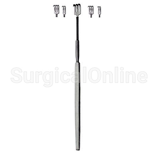 Flexible Neck Rake Retractor Sharp 2 Prong 6.00"