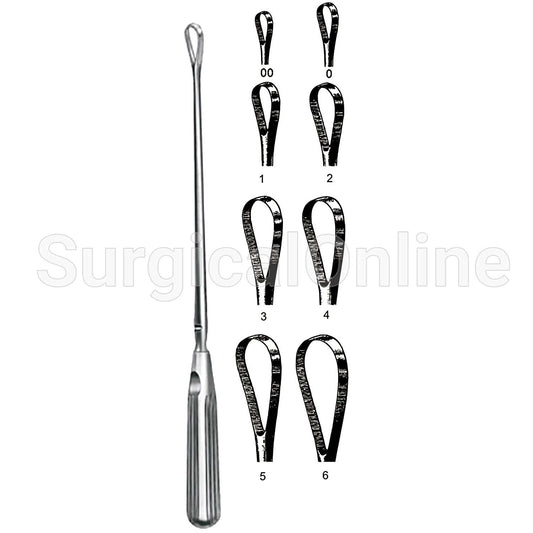 Sims Uterine Curette 11" (27.9 cm), Sharp Blade #1