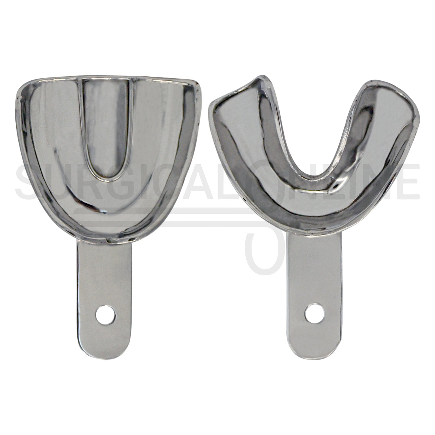 6 Edentulous Denture Metal Impression Trays Solid