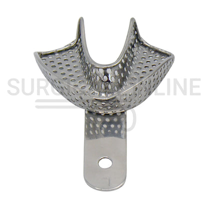 6 Pcs Pedo Metal Impression Trays Perforated Set S, M & L