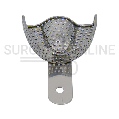 6 Pcs Pedo Metal Impression Trays Perforated Set S, M & L