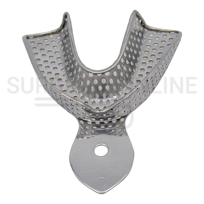 8 Pcs Metal Impression Trays XS, S, M, L Perforated Set 