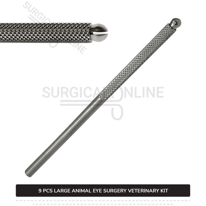 9 Pcs Large Animal Eye Kit Stainless Steel Surgical Ophthalmic Veterinary Instruments Set
