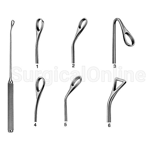 Coakley Antrum Curette 6.75" (17.1 cm) No. 1, Large Size, 30° Angle
