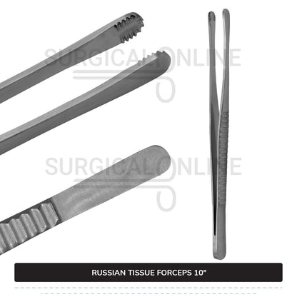 Russian Tissue Forceps 10"