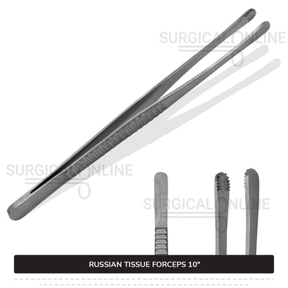 Russian Tissue Forceps 10"