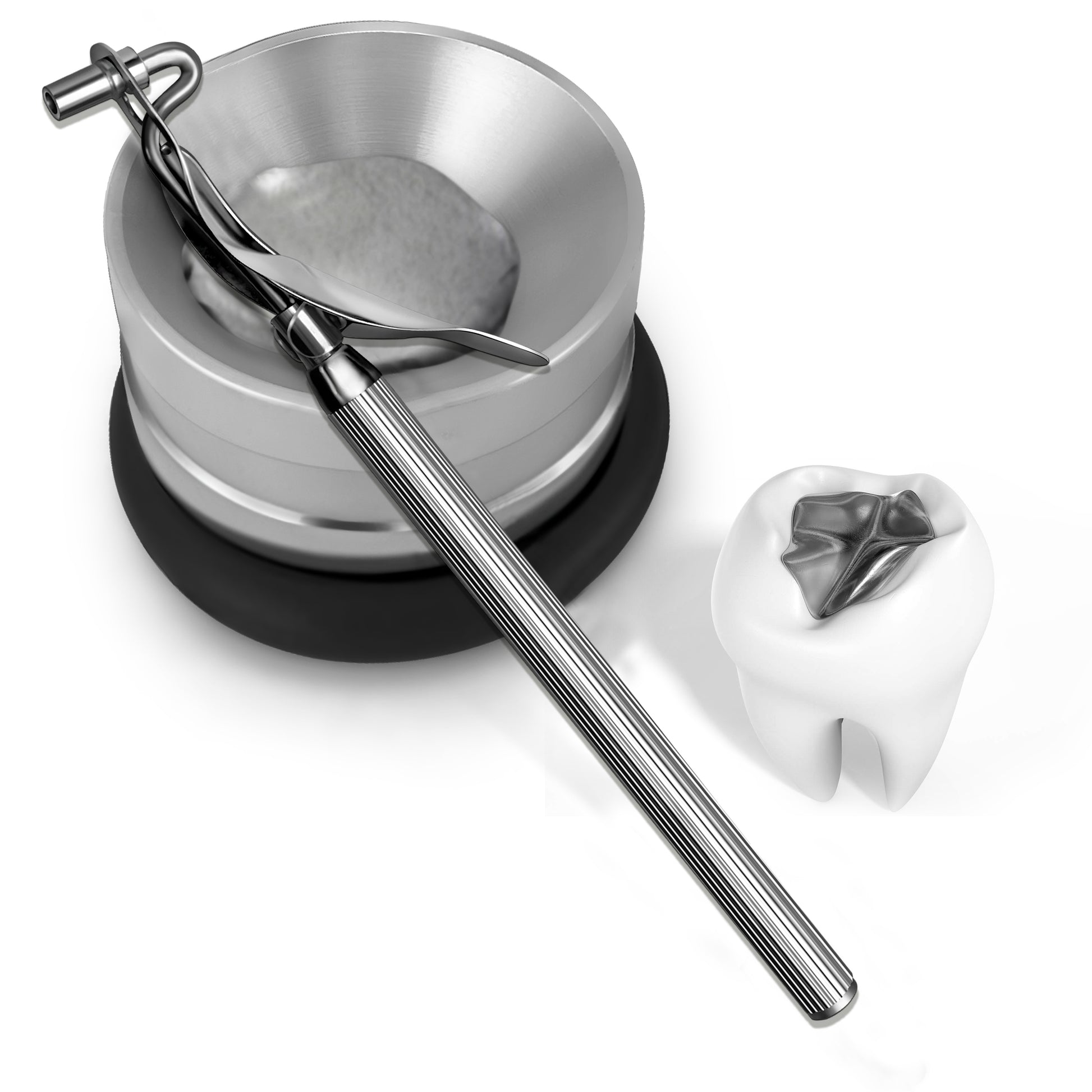 2 Pcs Amalgam Carrier Single Regular 2mm Tip + Amalgam Well Set