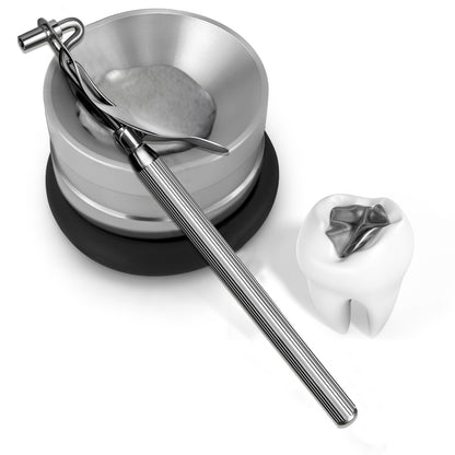 2 Pcs Amalgam Carrier Single Regular 2mm Tip + Amalgam Well Set