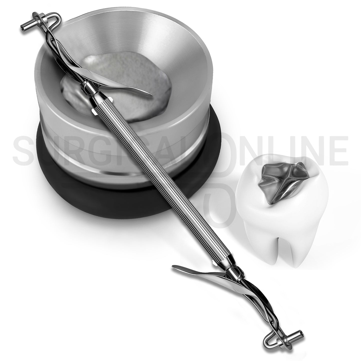 2 Pcs Amalgam Carriers Double Large/ Regular + Amalgam Well Set