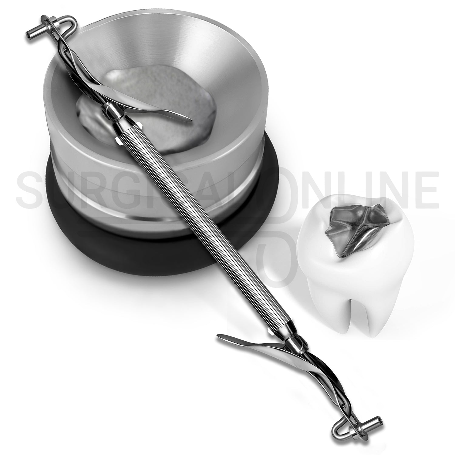 2 Pcs Amalgam Carriers Double Large/ Regular + Amalgam Well Set