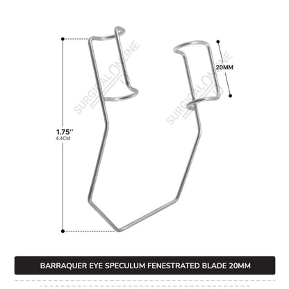 Barraquer Eye Speculum Large Loop with 2 Closed Wire Fenestrated Blades 15mm Ophthalmic Instruments