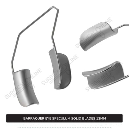 Barraquer Eye Speculum Medium With Two Solid Blades 12mm Ophthalmic Surgical Instruments