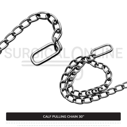 Calf Puller Chain 30" Stainless Steel Cattle Birth Delivery Surgical Veterinary Instruments