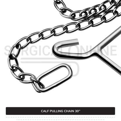 Calf Puller Chain 30" Stainless Steel Cattle Birth Delivery Surgical Veterinary Instruments