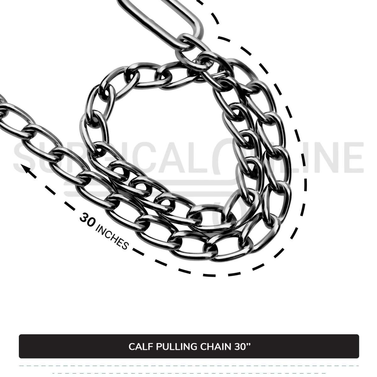 Calf Puller Chain 30" Stainless Steel Cattle Birth Delivery Surgical Veterinary Instruments
