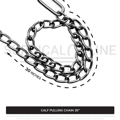Calf Puller Chain 30" Stainless Steel Cattle Birth Delivery Surgical Veterinary Instruments
