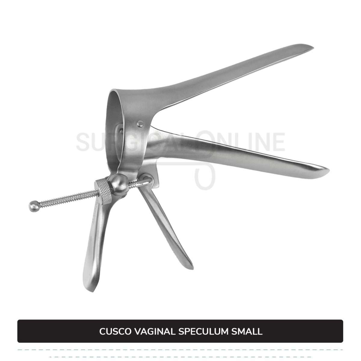 Cusco Vaginal Speculum Small, With Side Screw, 1 1/4" (3.2 cm) X 3 1/2" (8.9 cm)