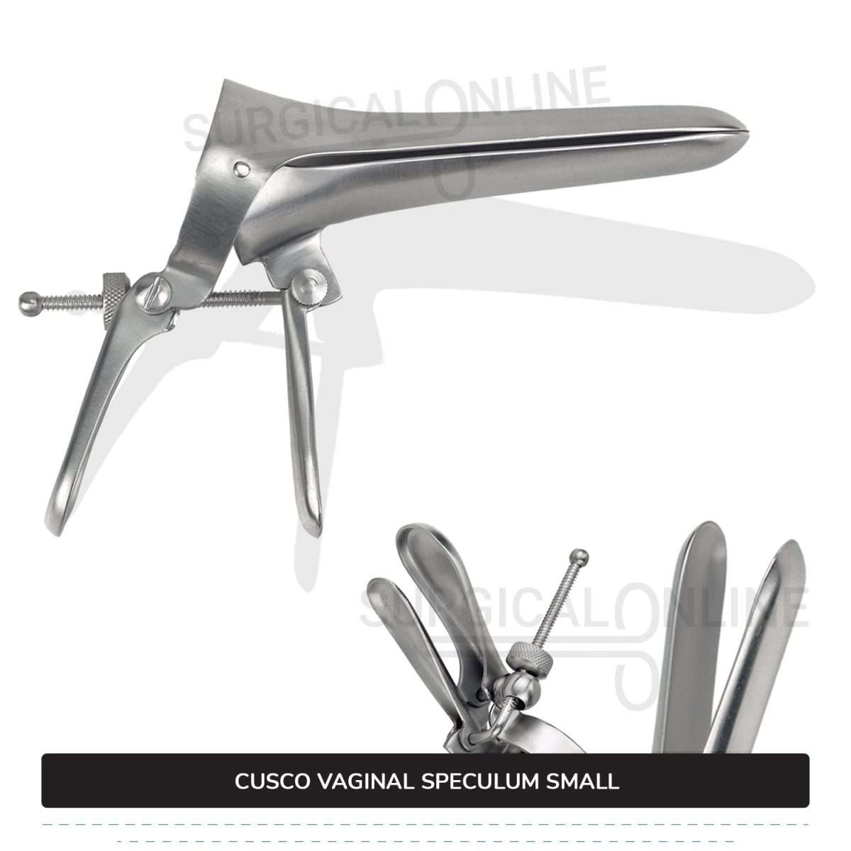Cusco Vaginal Speculum Small, With Side Screw, 1 1/4" (3.2 cm) X 3 1/2" (8.9 cm)