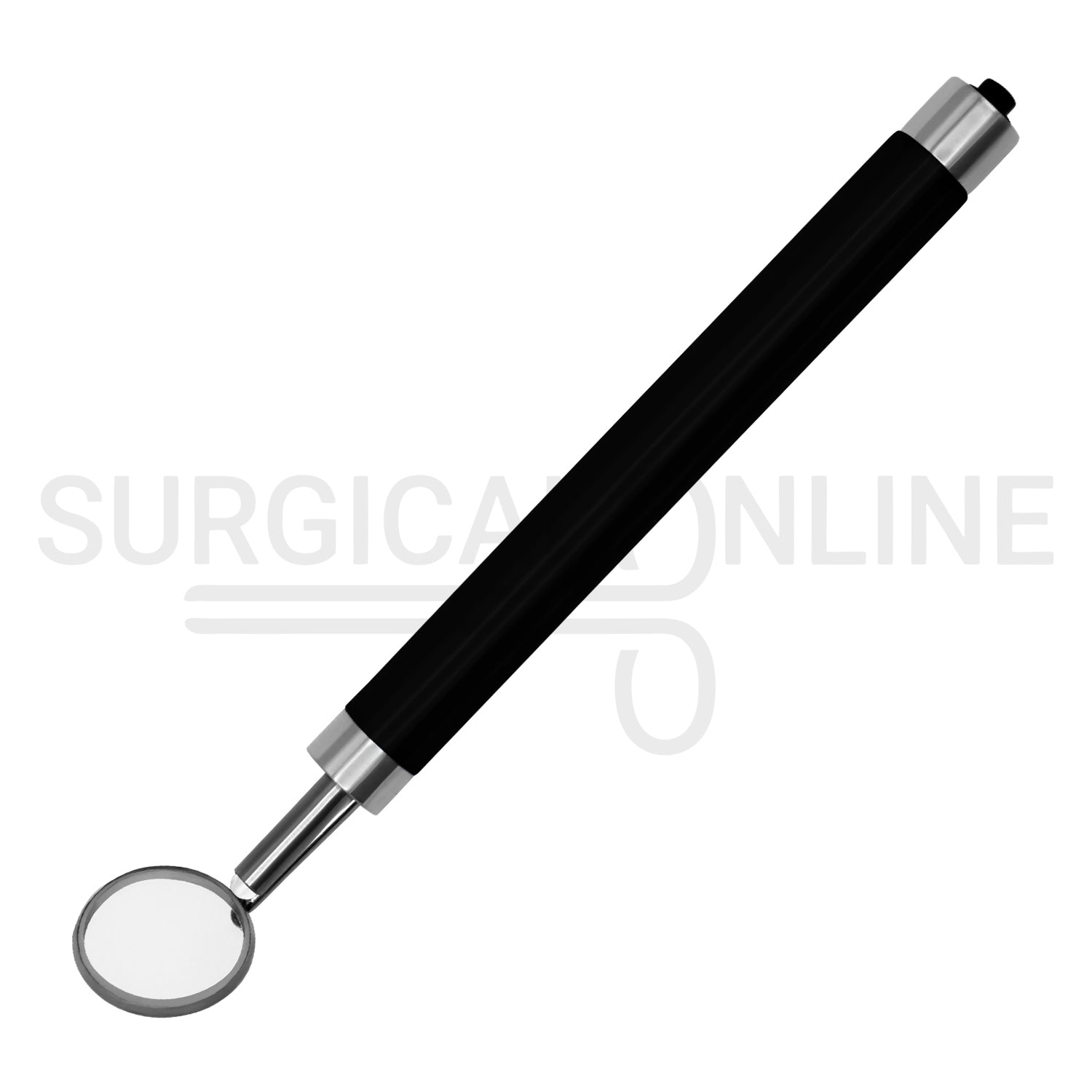Dental Mouth Mirror with LED Light Black Handle
